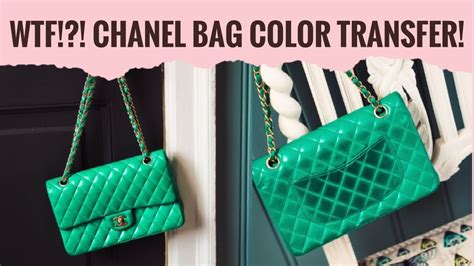 chanel bag transferring color to cloth|white chanel bag color transfer.